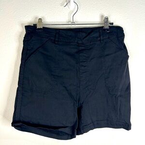 Womens large Black Stretch Waist HighRise Shorts Pockets Comfy Everyday MustHave
